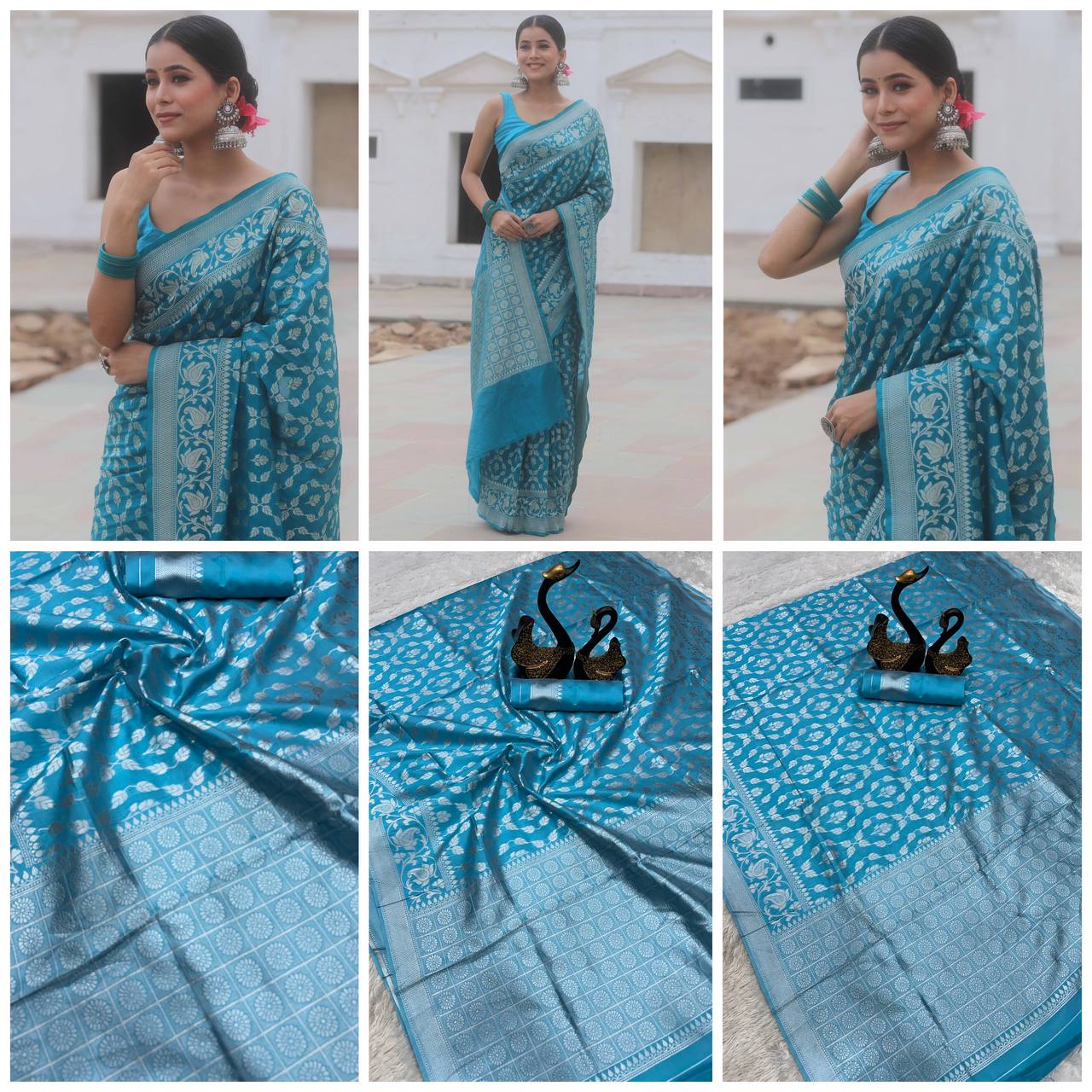 Breathable Organic Banarasi Lichi Silk Wedding Saree