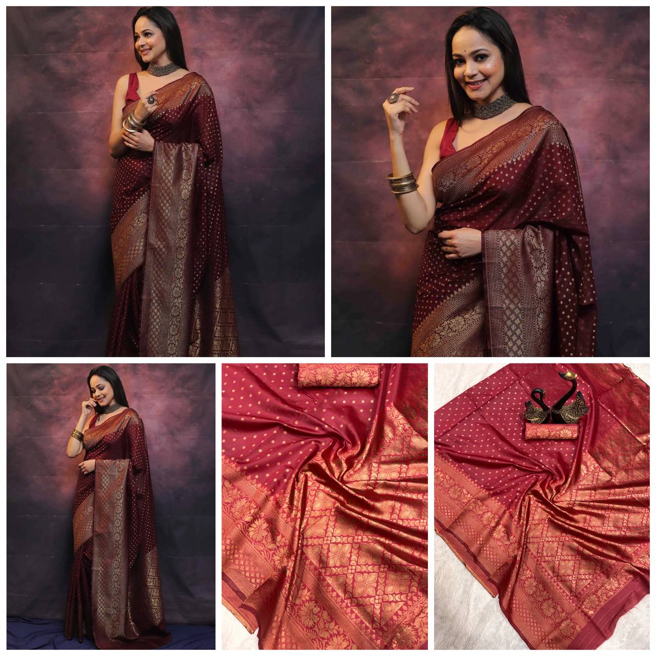 Soft Touch Organic Banarasi Lichi Silk Wedding Saree