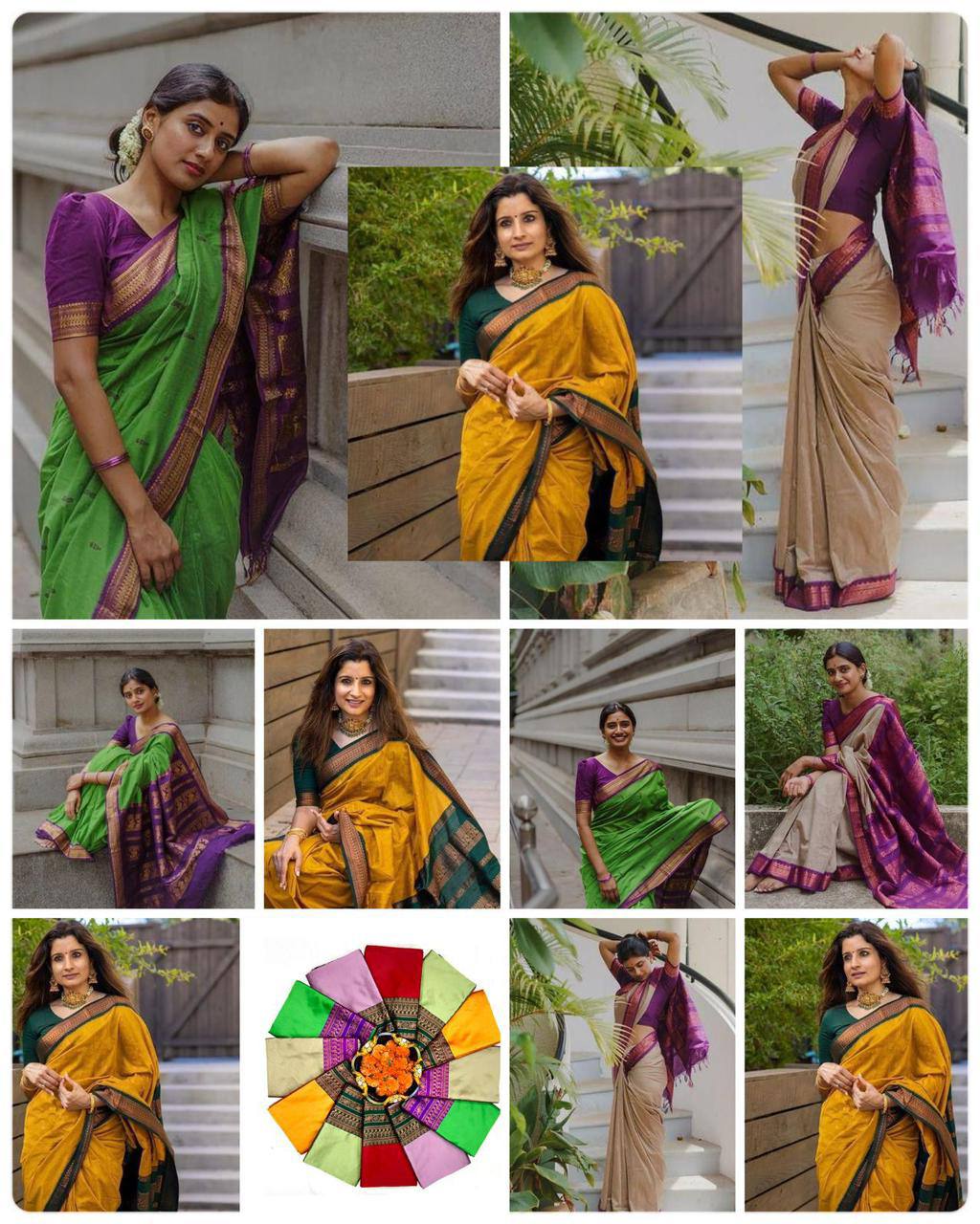 Heavy Drape Organic Banarasi Lichi Silk Wedding Saree