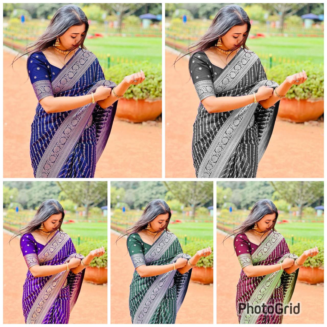 Rich Comfort Organic Banarasi Lichi Silk Wedding Saree