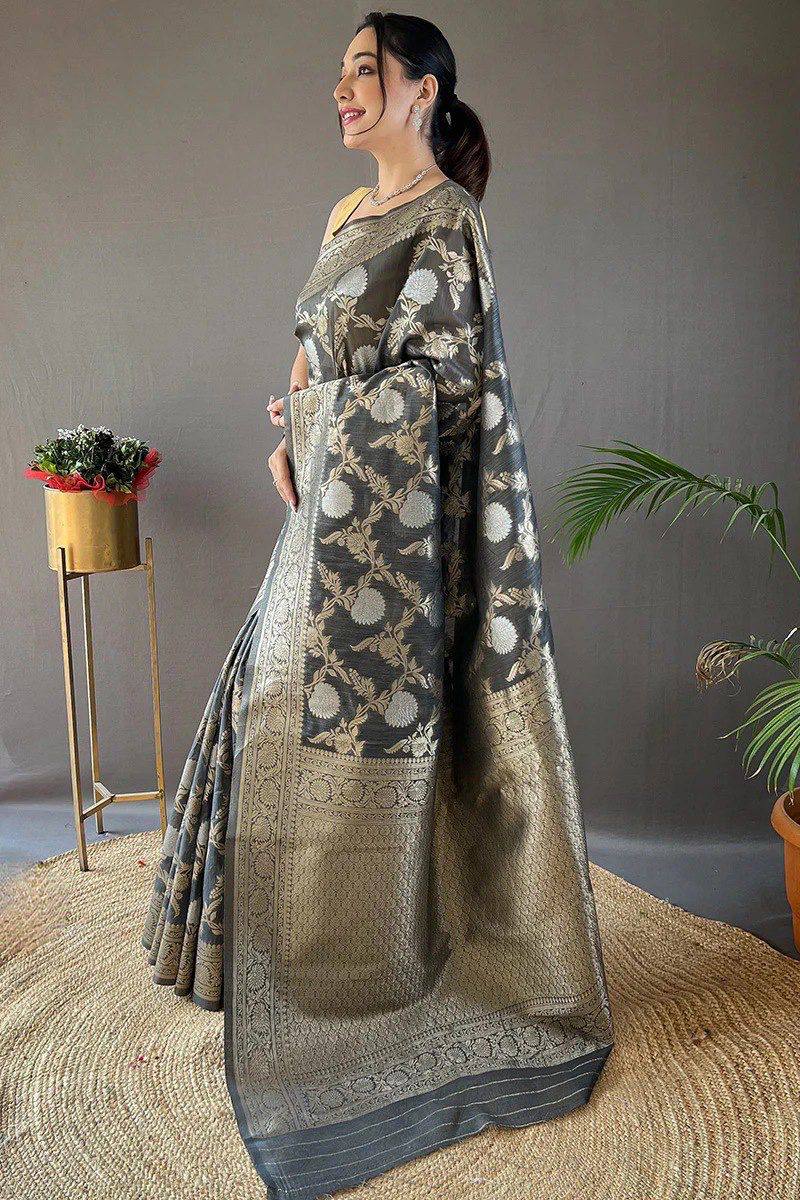 Premium Lilan Slub Soft Cotton Saree with Rich Weaving Blouse