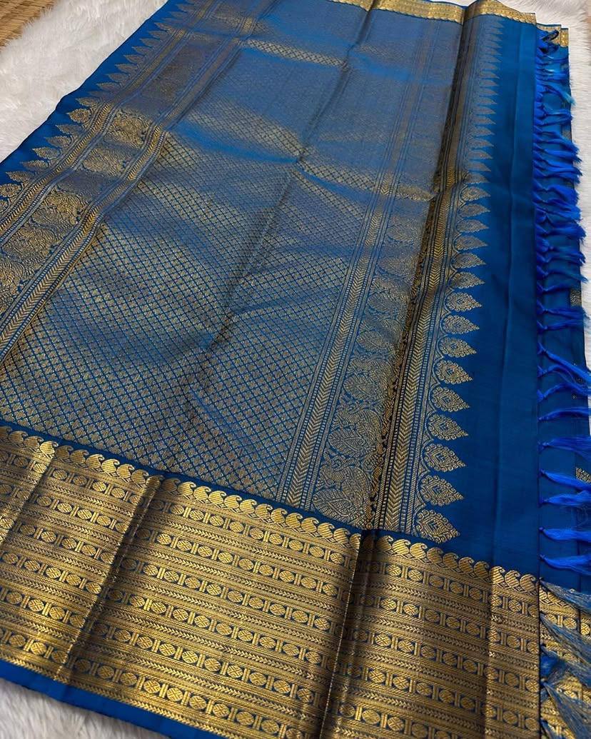 Lightweight Organic Banarasi Lichi Silk Wedding Saree