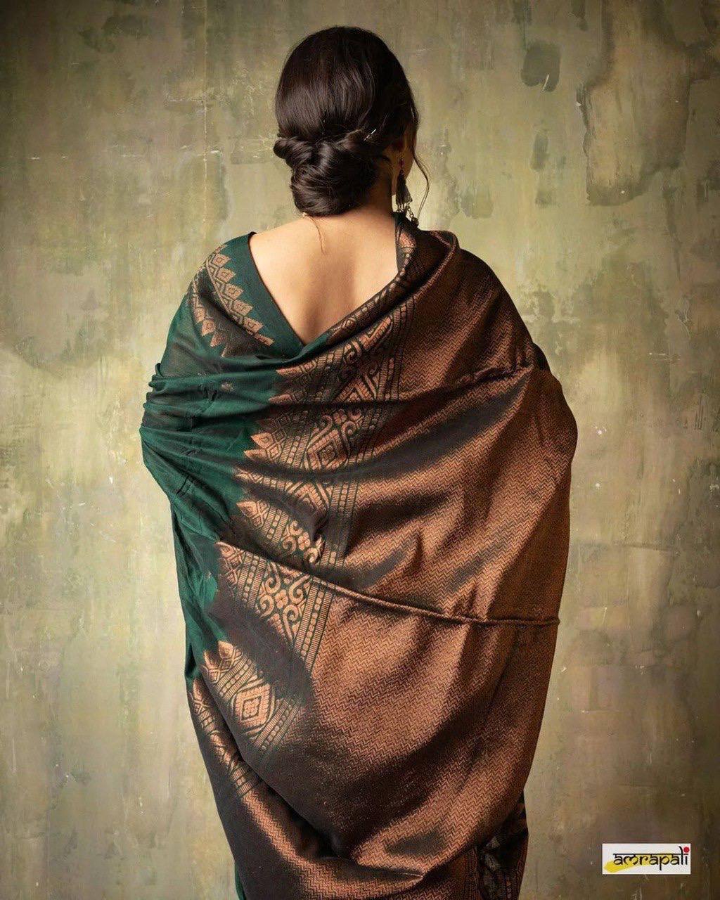 Lightweight Organic Banarasi Lichi Silk Wedding Saree