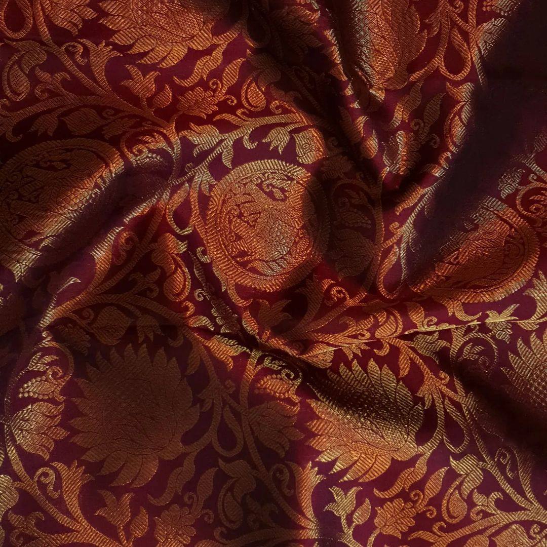 Graceful Organic Banarasi Lichi Silk Wedding Saree