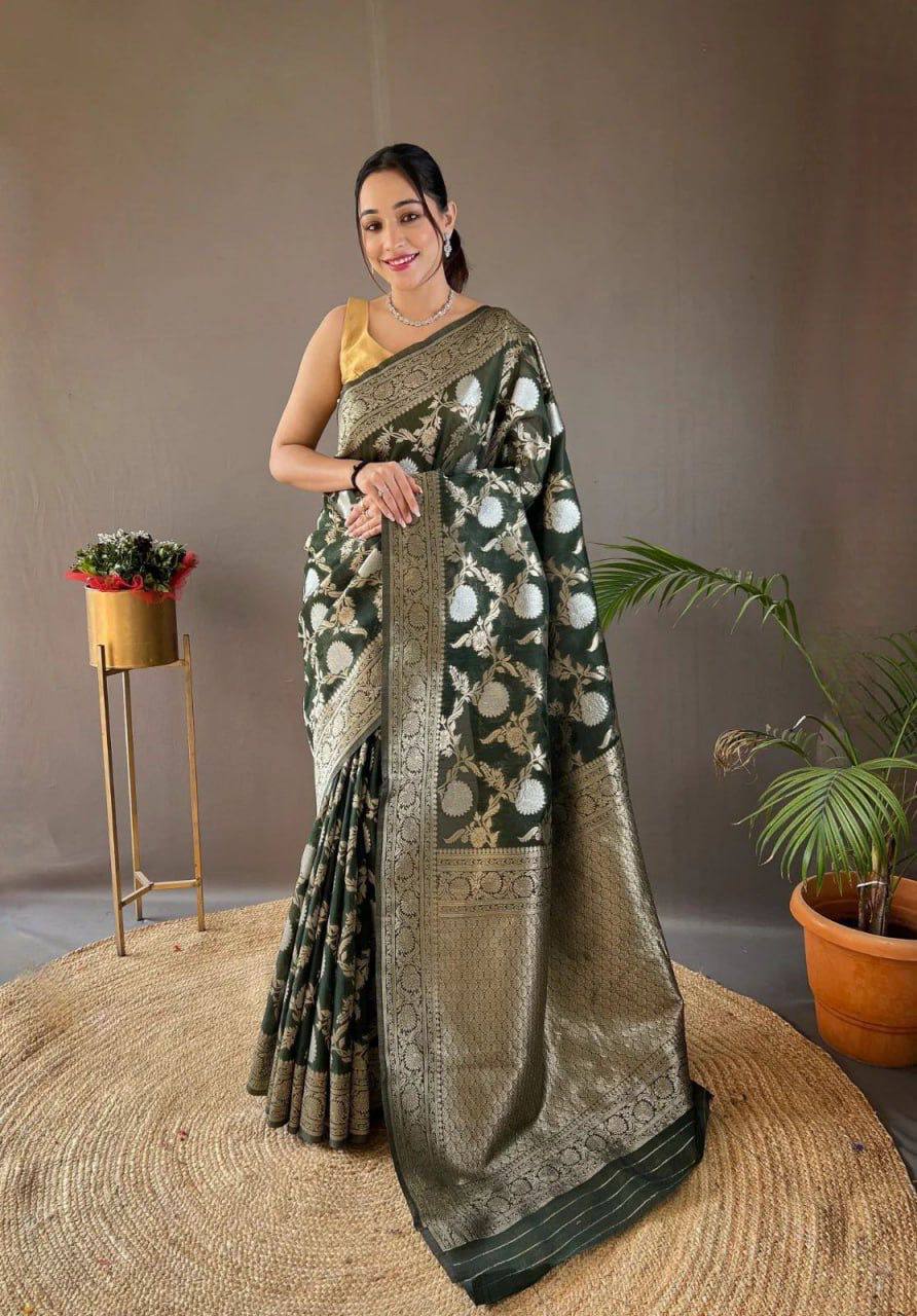 Premium Lilan Slub Soft Cotton Saree with Rich Weaving Blouse