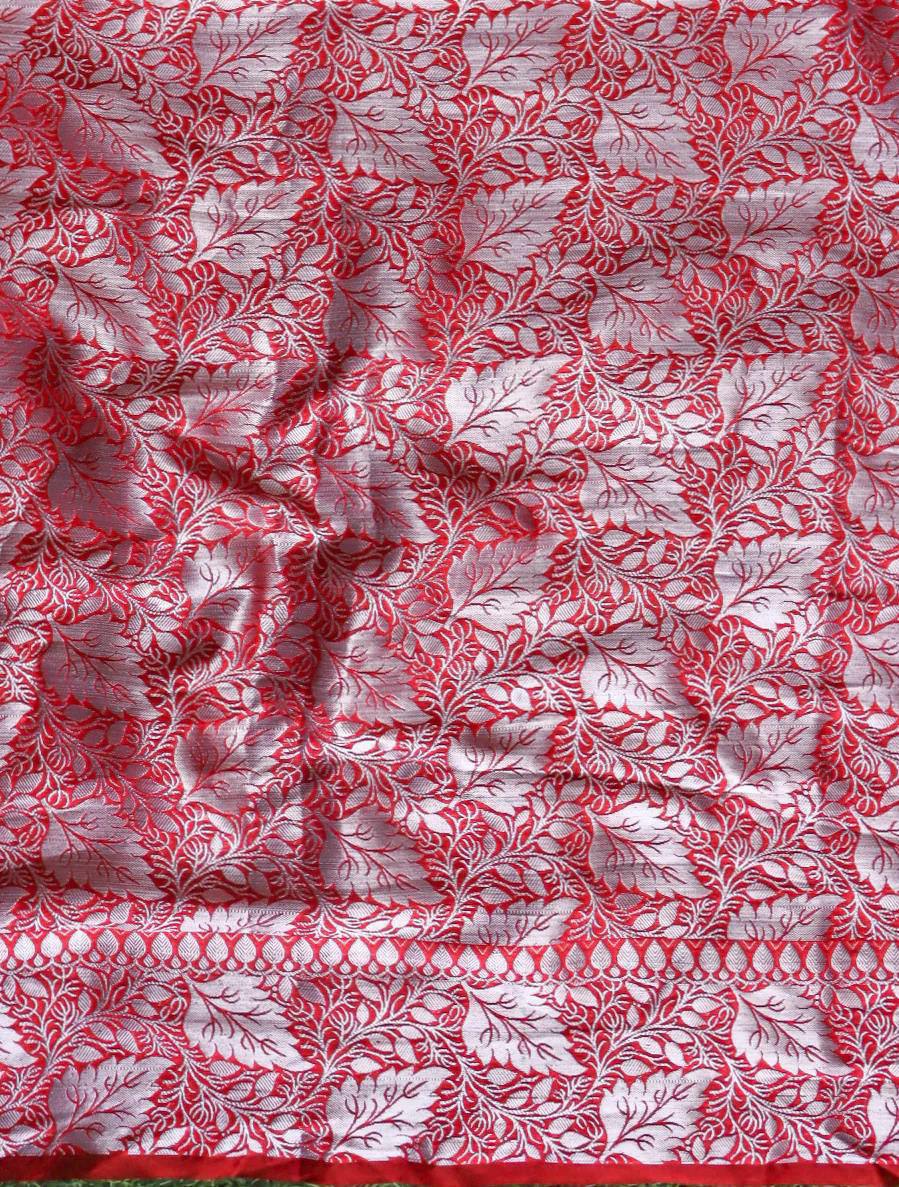 Organic Banarasi Lichi Silk Wedding Saree