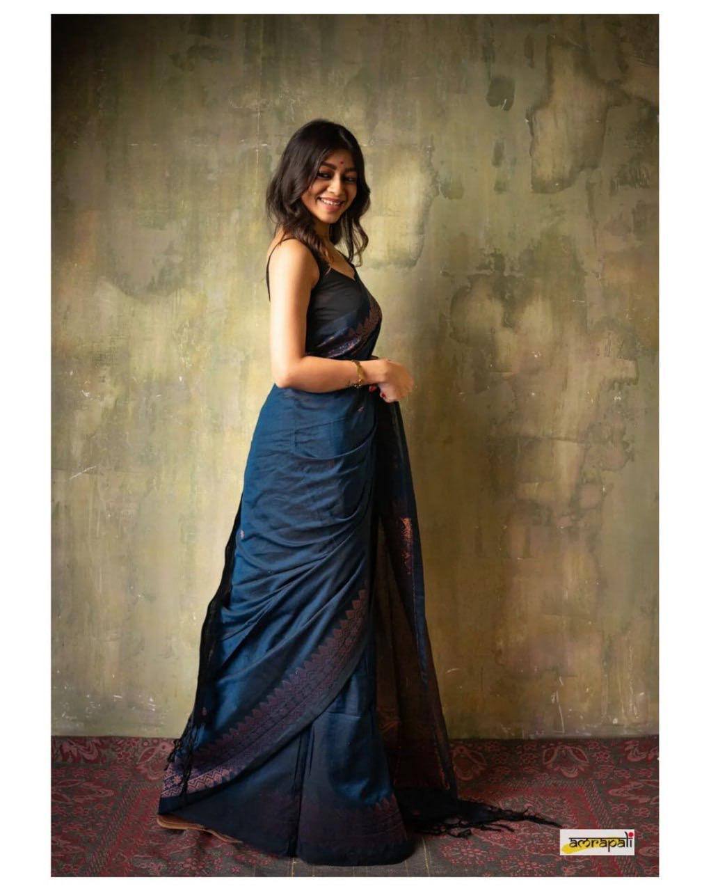 Lightweight Organic Banarasi Lichi Silk Wedding Saree