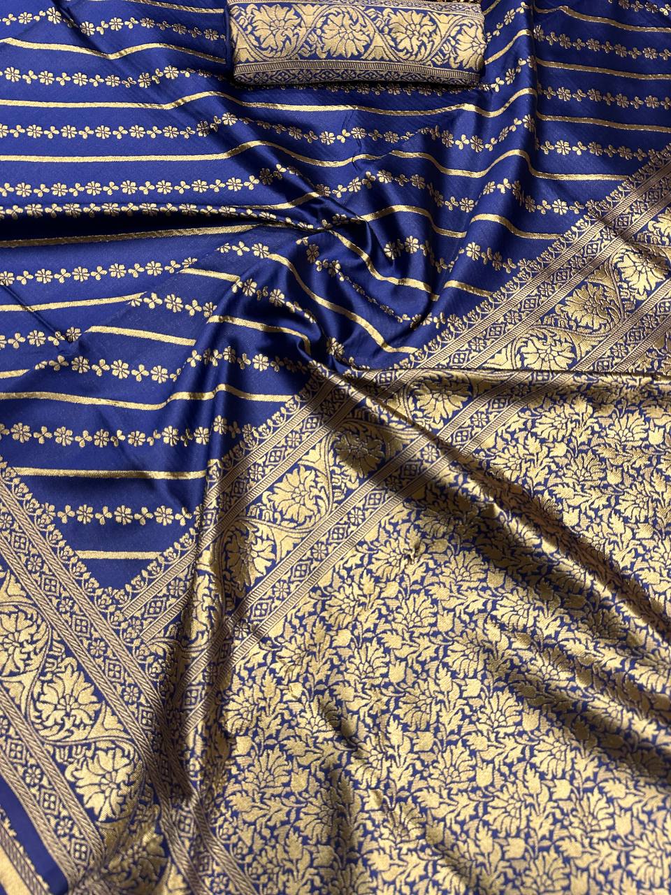 Rich Comfort Organic Banarasi Lichi Silk Wedding Saree