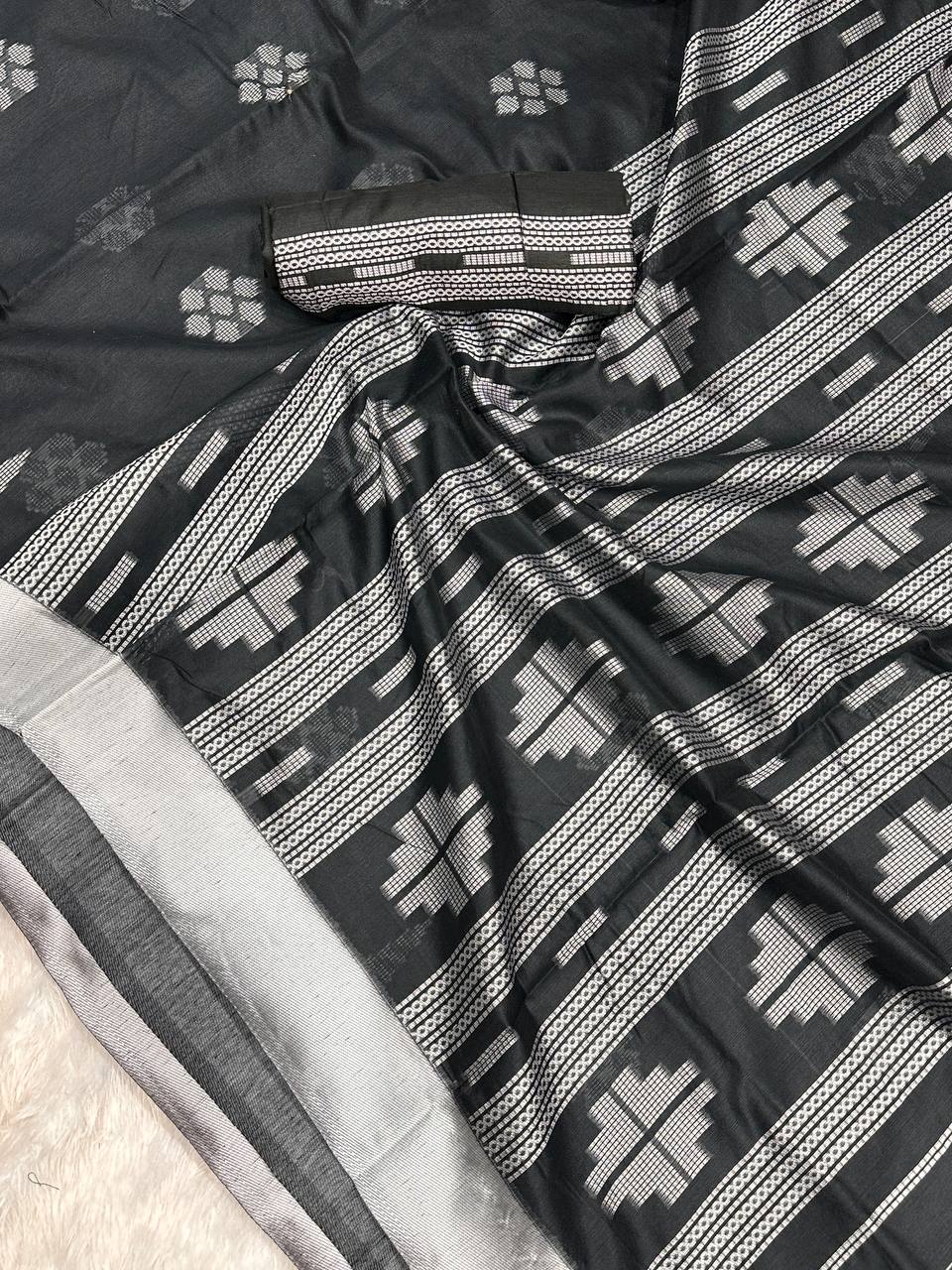 New Lilan Slab Soft Cotton Saree with Rich Weaving Blouse