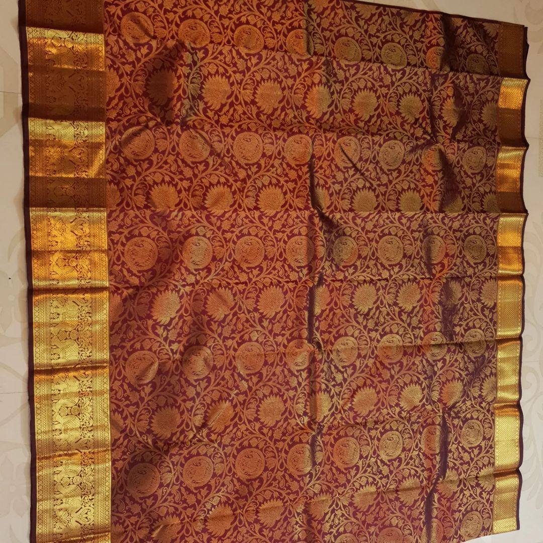 Graceful Organic Banarasi Lichi Silk Wedding Saree