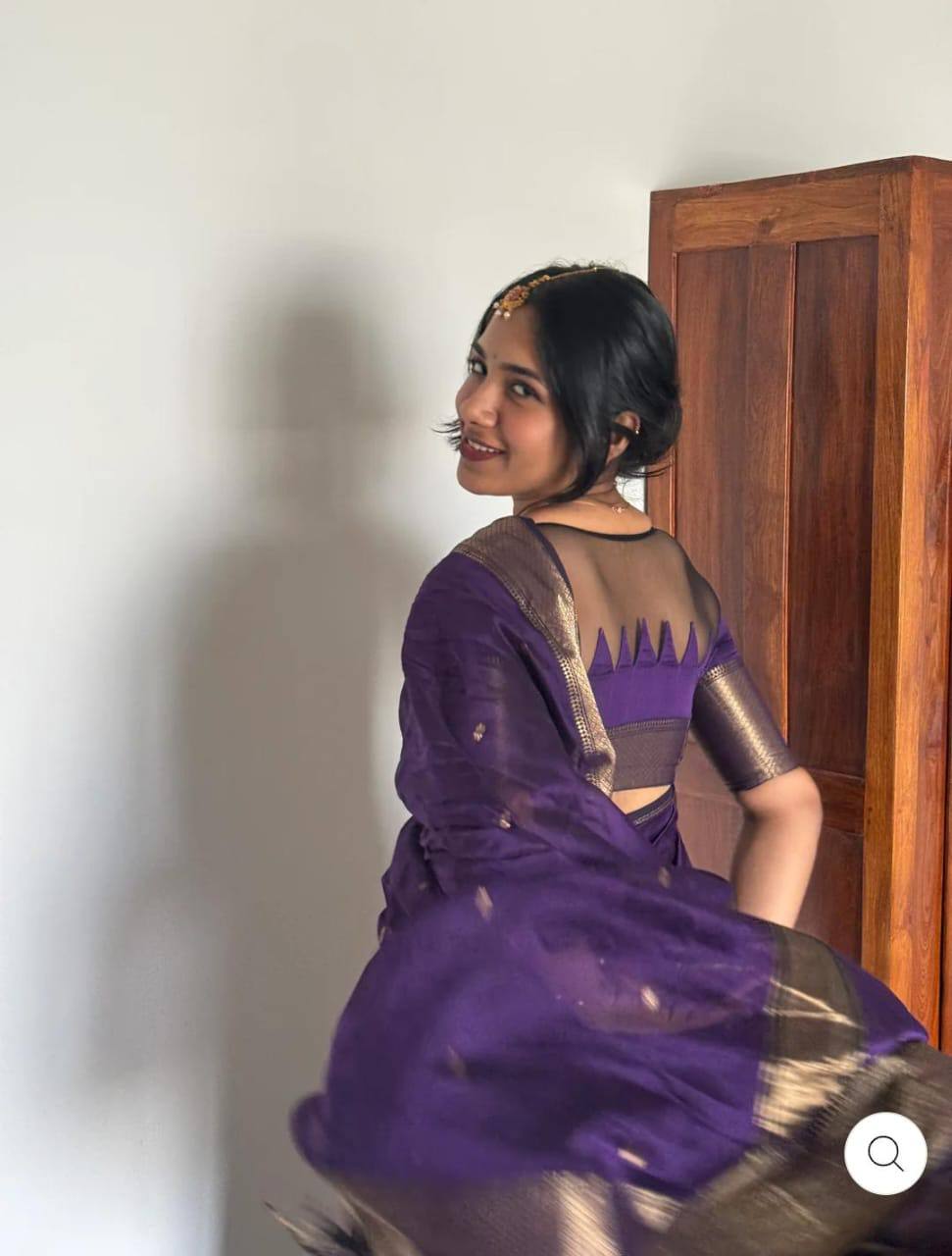 First-Time Slab Weaving Lilan Soft Cotton Saree with Rich Blouse