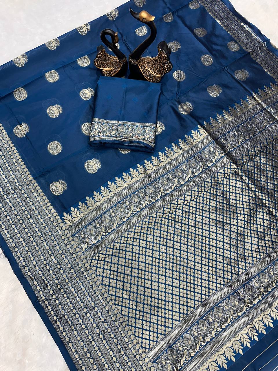 Lightweight Organic Banarasi Lichi Silk Wedding Saree