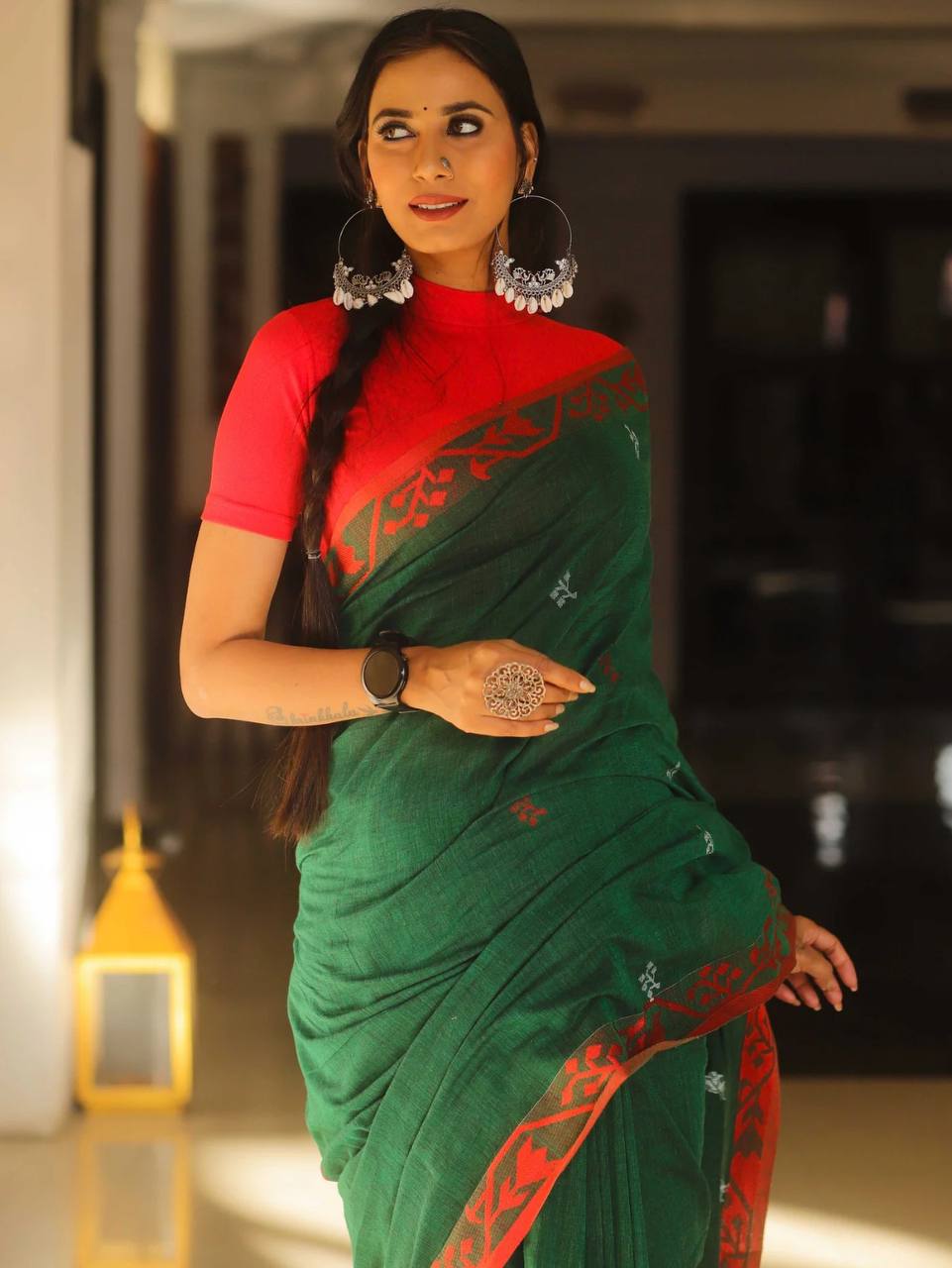 New Lilan Slab Soft Cotton Saree with Rich Weaving Blouse