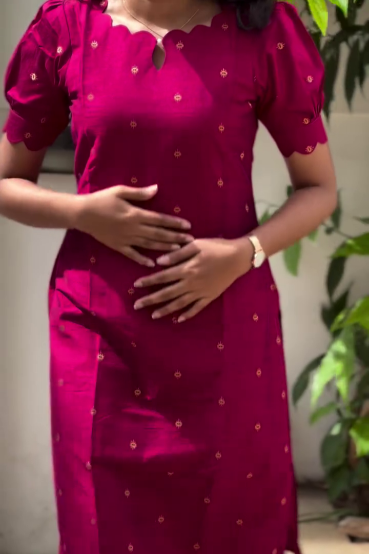 Venba Raw Silk Kurti